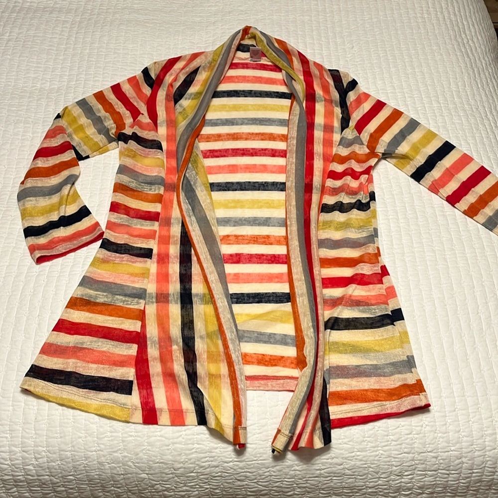 Japanese Weekend maternity open tunic style colorful size Medium EUC